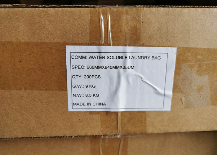 200pcs Red Disposable Water Soluble Laundry Bags With Red Strip
