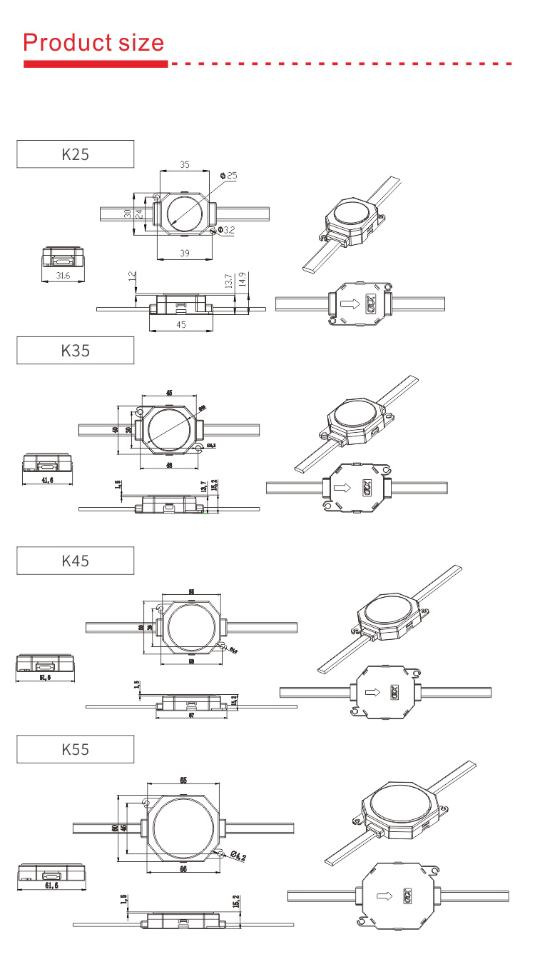Round Led Pixel Module Light String DC 24v For Building