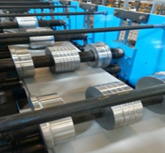 7.5 Kw Downspout Roll Forming Machine High Speed 0.45 - 0.55mm Galvanized Steel