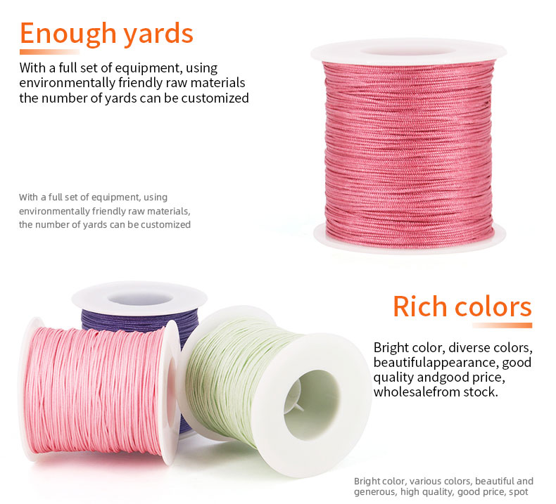 OEM/ODM Accepted No.72 50g 0.8mm Jade Nylon Thread for DIY Jewelry Making Woven Bracelet