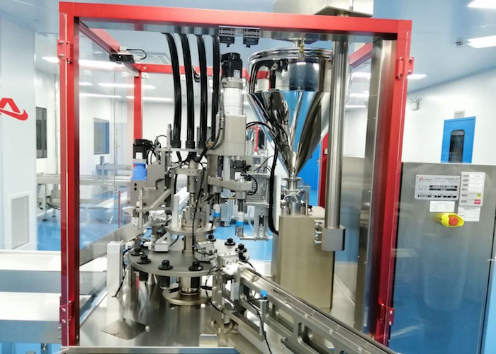 12 Stations Mascara Filling Machine Intermittent Operating Mode PLC Control