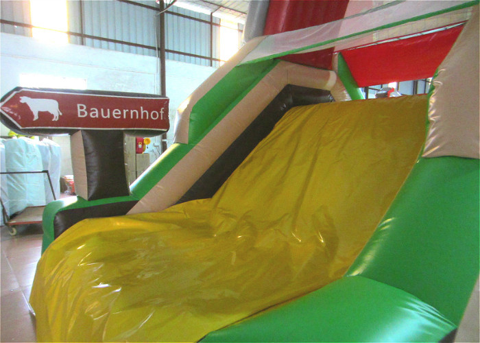 Hot sale inflatable farm themed amusement park with standard slide on one side inflatable multiplay fun city