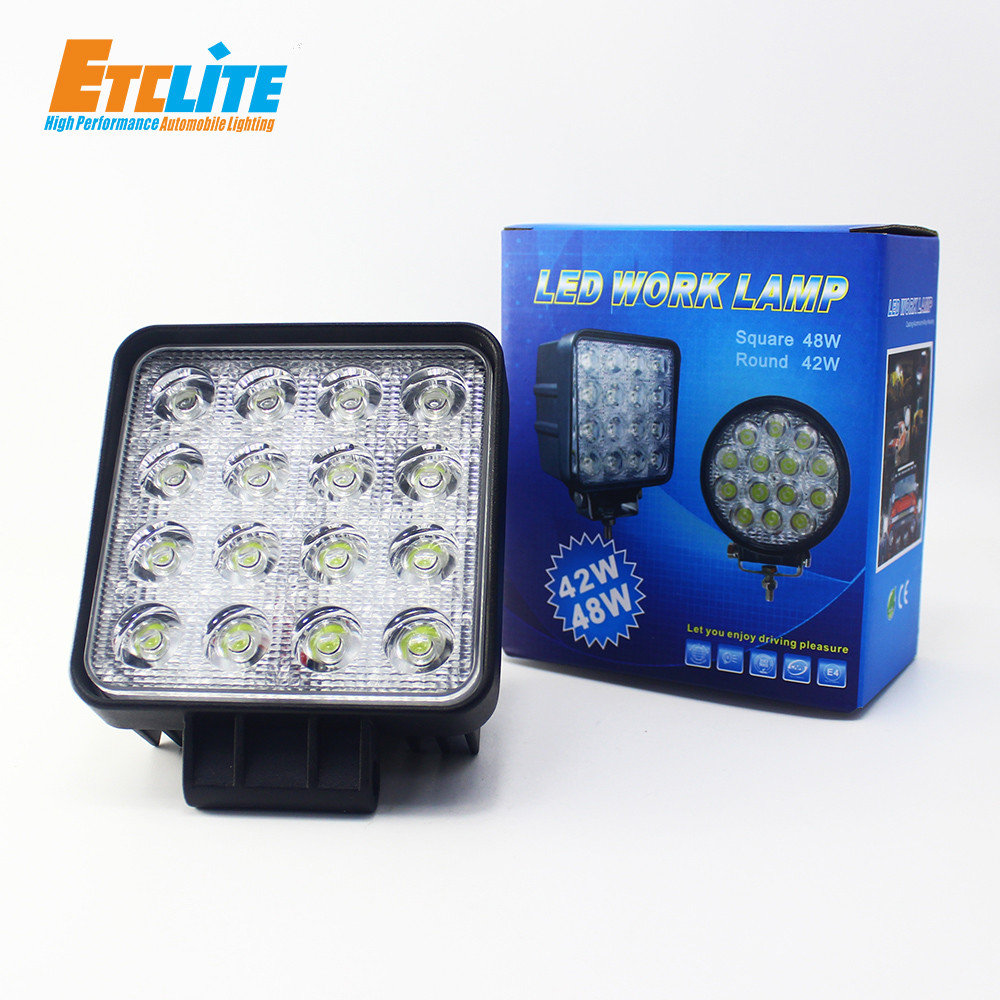 12 Volt Led Work Lights For Tractors , Cob Automotive Underhood Work Light 48W