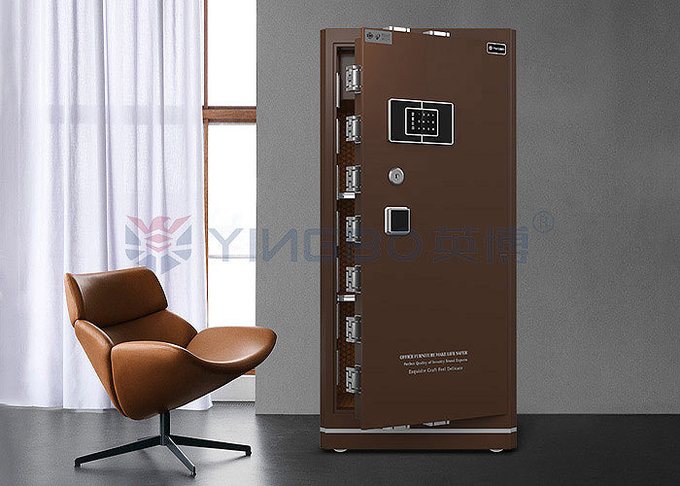 Solid Steel Double Alarm fireproof safe box Eco Friendly Paint And Liquid Crystal Display Panel YB/N6-120