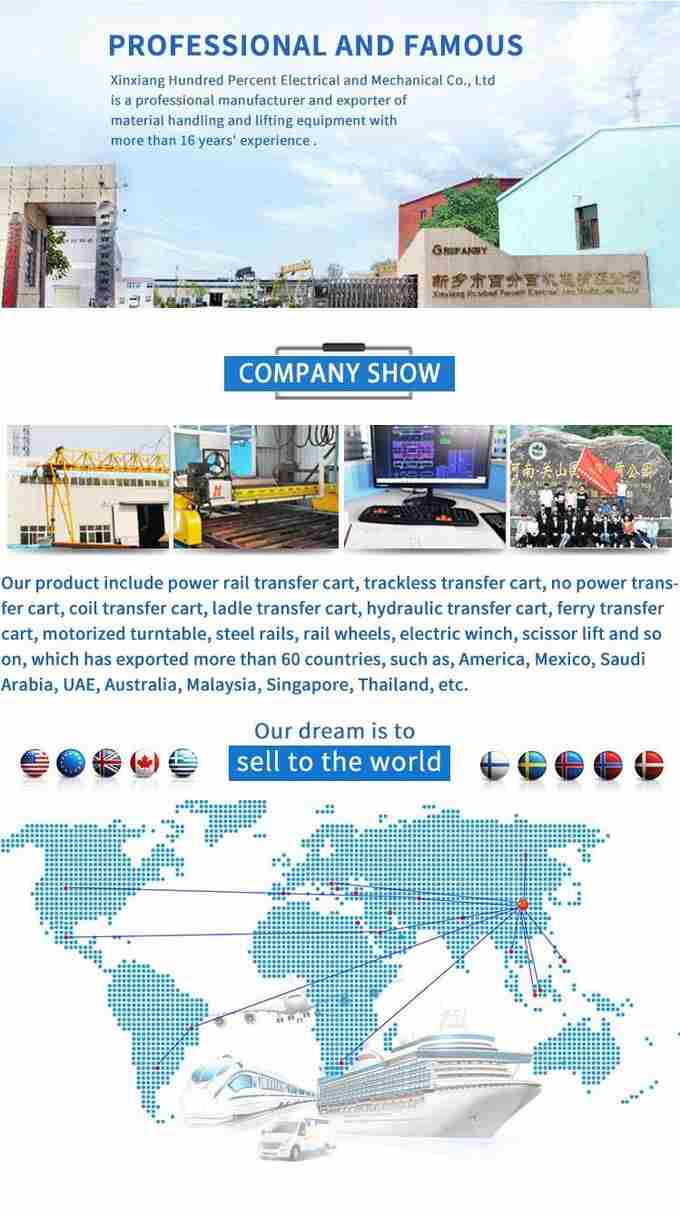 Free Walking Motorized Mold Car Transfer 20 Ton Mould On Rails Cable Power Supply