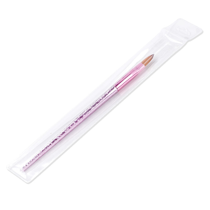 Nail Painting Brush Plastic Handle UV Gel Nail Scrubbing Brush With Nylon Hair