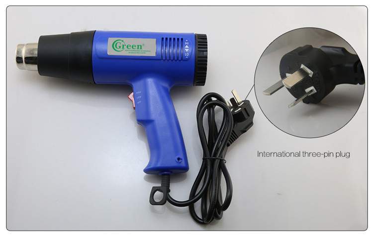 Green-1918 high speed 1800w adjustable hot air heat gun