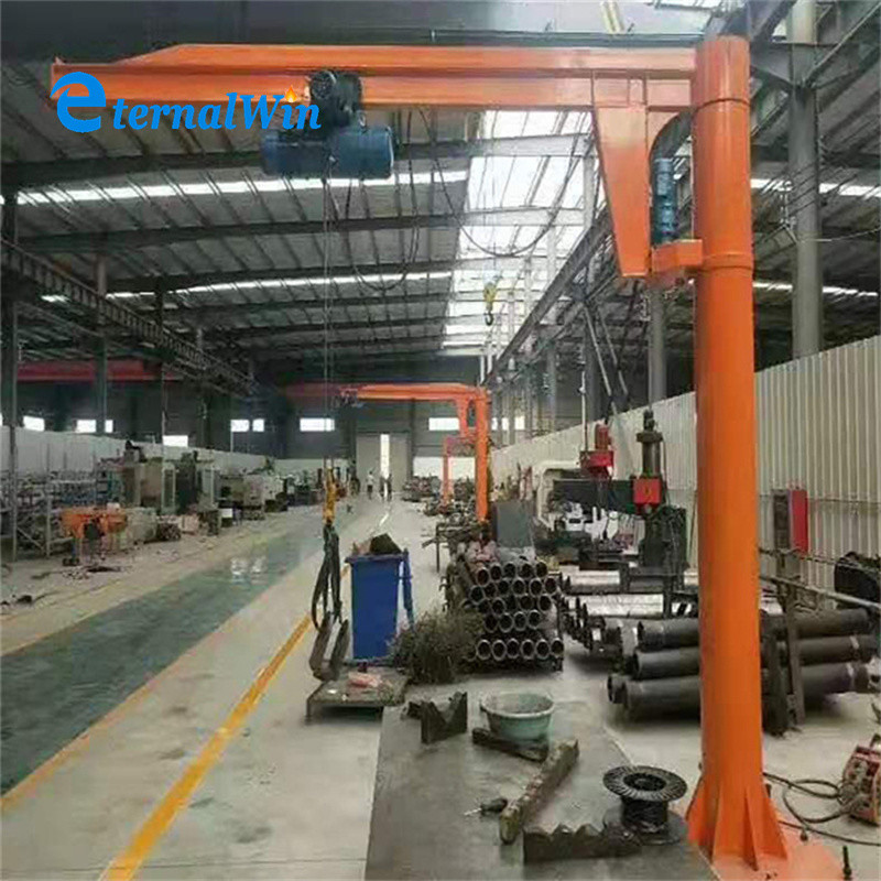 1 ton 2ton 3 ton Free Standing 360 Degree Column Swing Jib Cranes With Electric Hoist