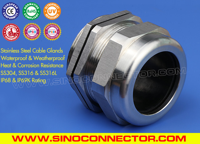 Watertight Metric Stainless Steel Cable Gland IP69K/IP68 Rating (BS EN 1.4301/1.4401/1.4404) 