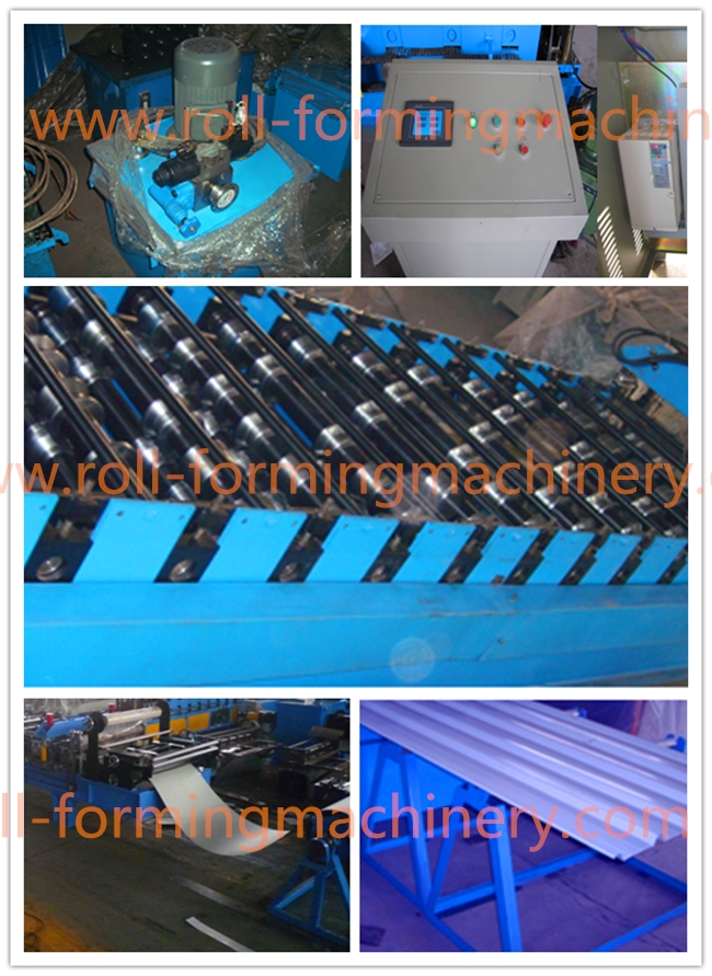 0.3mm—0.8mm Zinc and Color Steel,Roof Roll Forming Machine With 15m/min Forming Speed