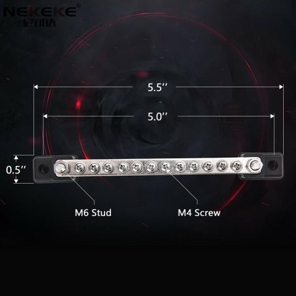 Marine 150A 12P Single Bus Bar 48V Nylon Boat Power Distribution Block