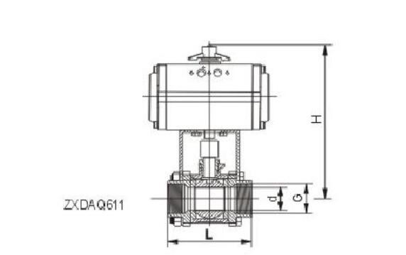 3PCS Pneumatic Actuated Female Type NPT BSPT BSPP Threaded Ball Valve