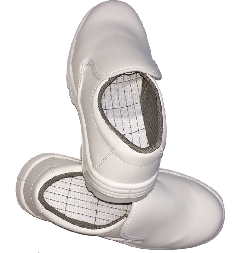 Anti Static Safety Shoes Low Top White Steel Toe Anti Smash And Anti Puncture