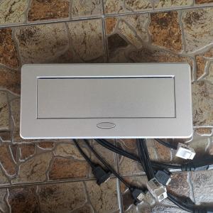 Vertical Table Desk Power Outlet with Pneumatic Automatic Multimedia Data Pop Up