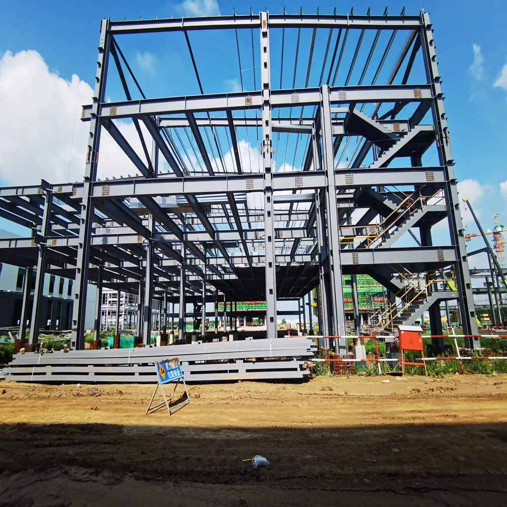 Fire Resistance Steel Frame Building Construction High Durability Prefab Metal Warehouses