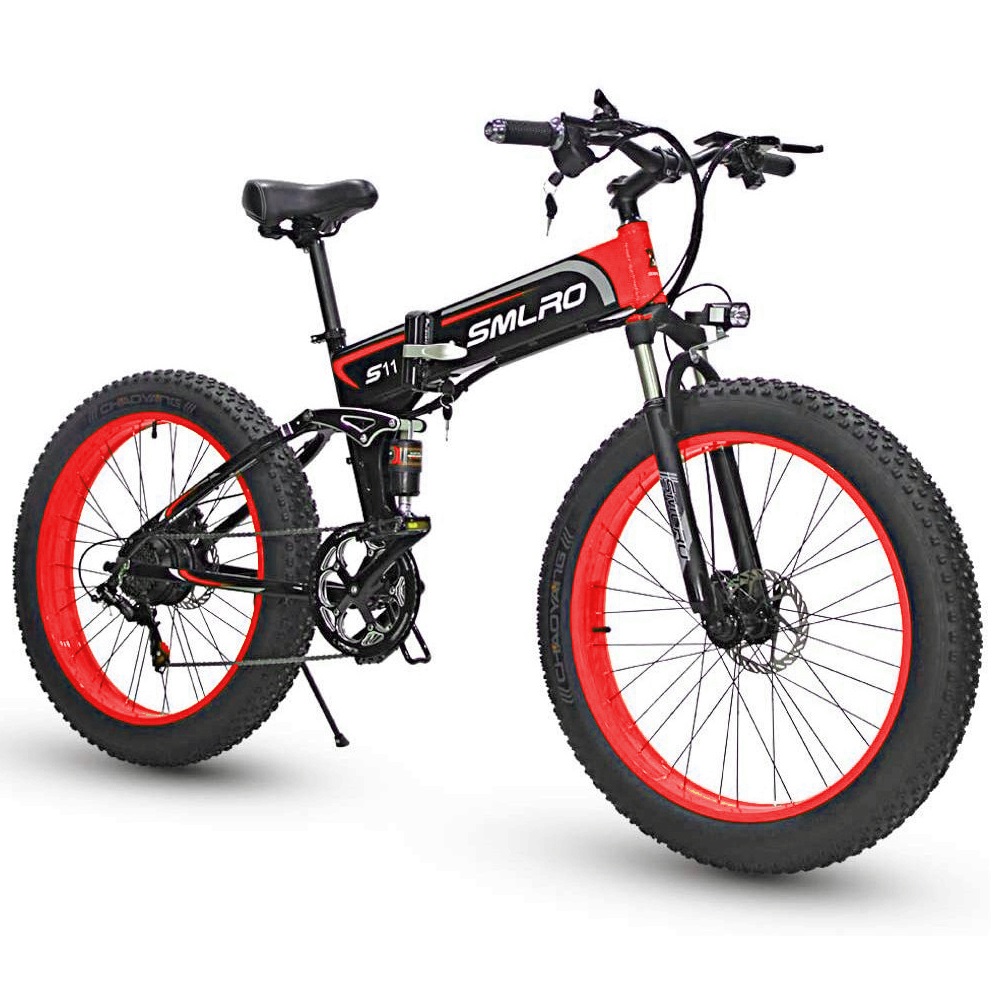 1KW 26 Inch Fat Tire Electric Bike 31MPH With 70-80Nm Torque