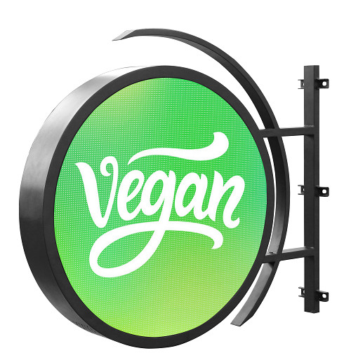 Wall Mounting LED Screen P4.7 Module Dual Sided Digital Circle LED Logo Sign for Bar