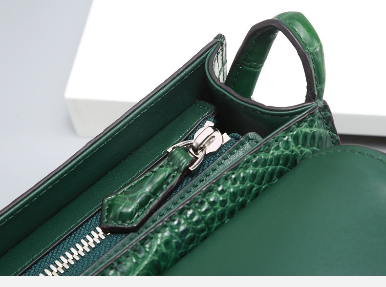 Genuine Crocodile Skin Lady Small Flap Purse Authentic Alligator Leather Women Sling Shoulder Bag Female Cross Body Bag