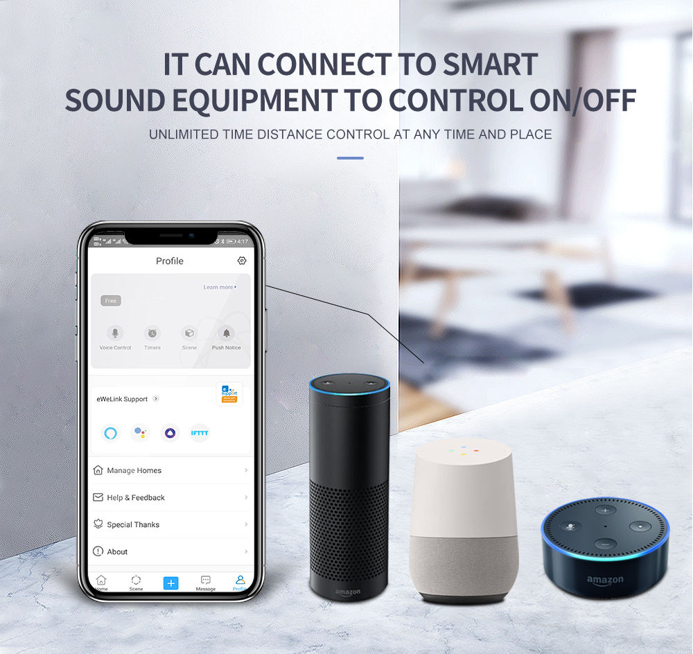 Din Rail WIFI Circuit Breaker Switch Remote Voice Control by Ewelink APP for Home mcb timer 110V 220V 380V