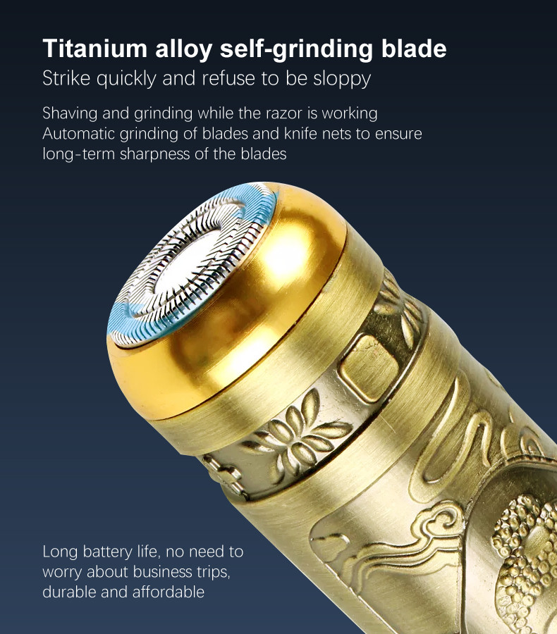 Mini Rechargeable Waterproof Dry And Wet Portable Electric Shaver Buddha Head
