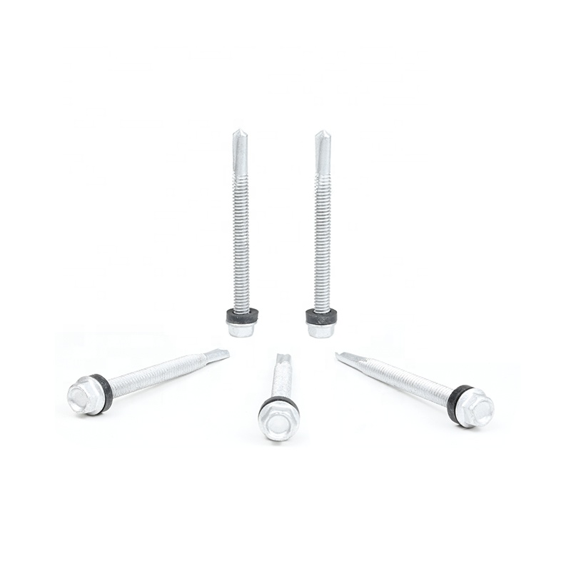 Self Drilling Stainless Steel Flange Hex Head Metal Screws Phillips Cross Recess INCH