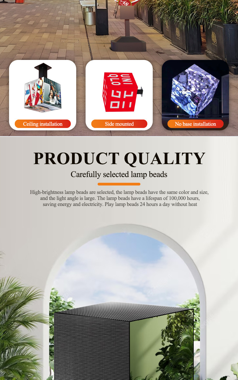 Outdoor LED screen cube Aluminum Alloy