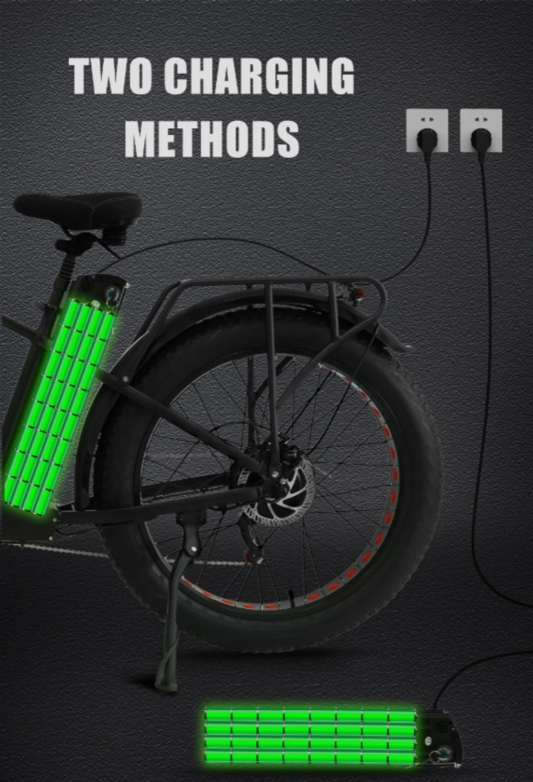 48V 17Ah 7 Speed Electric Fat Tire Bike 750W 26 Inch Electric Mountain Bike For Adults