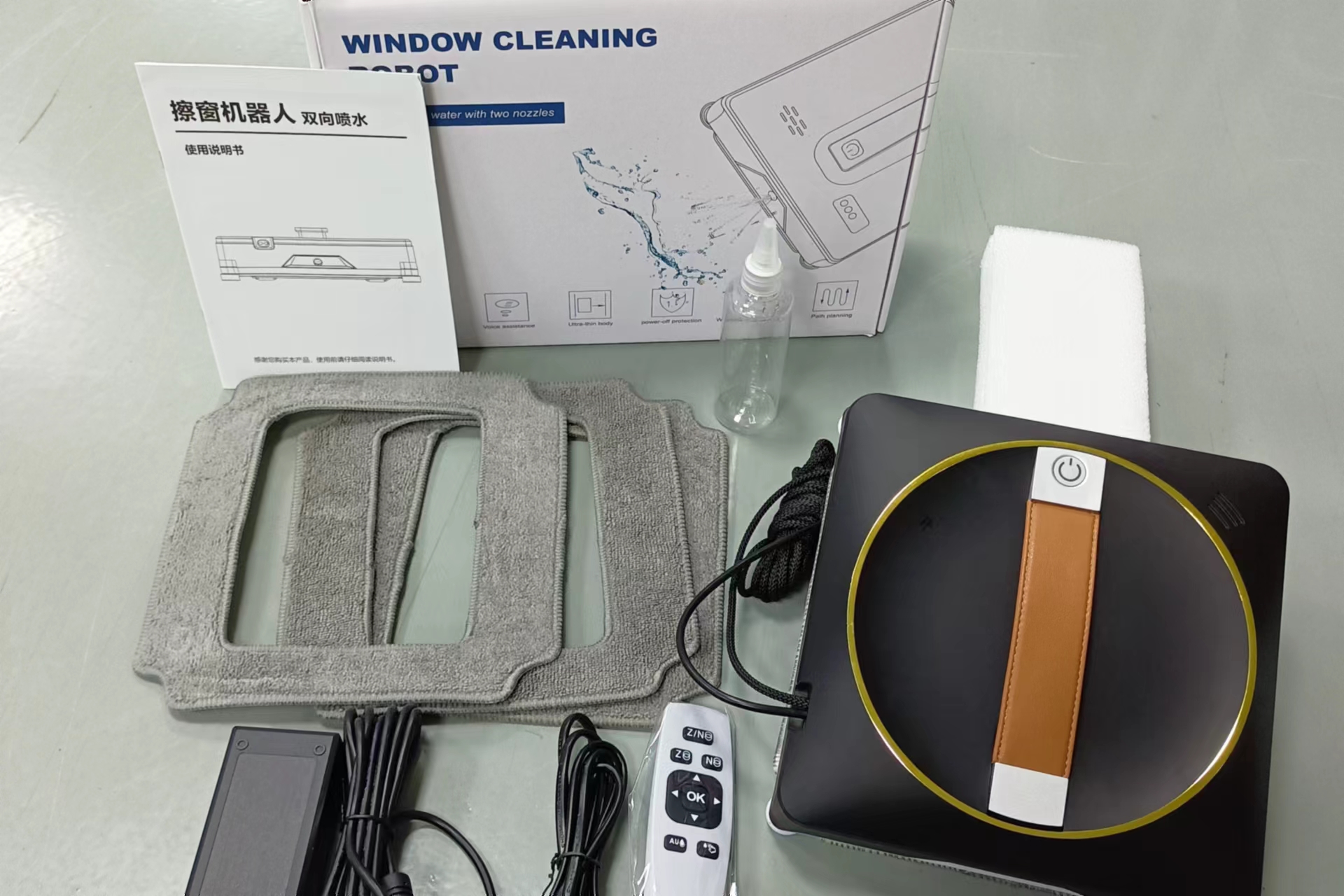 Blue 3Mins/M2 Smart Window Cleaning Robot 65dB Automatic Window Washing System