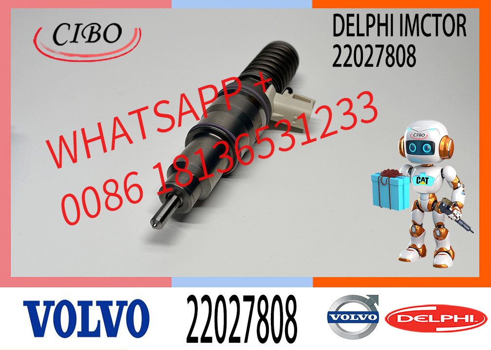 High quality Engine Parts 22027808 Fuel Injector For VOL-VO MD13 MACK MP8 D13 Engine Injector 21092434 85013611