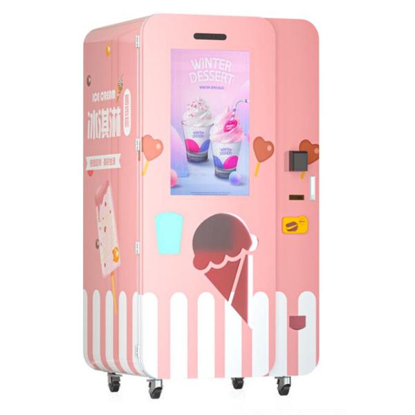 32 Big Touch Screen Ice Cream Vending Machine Soft Serve In Cups