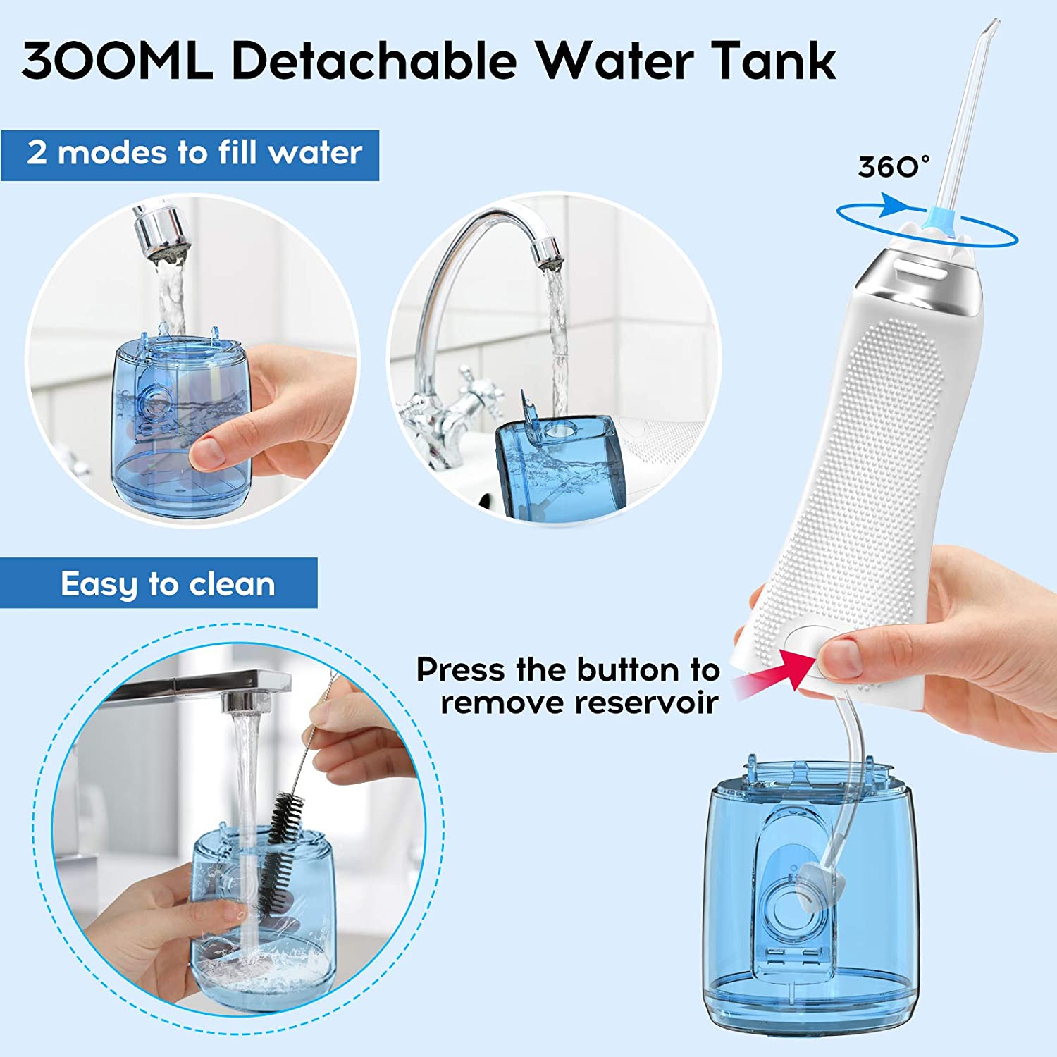 FDA Approved Water Jet Flosser , Electric interdental water jet
