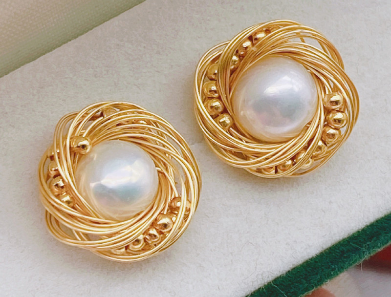 Natural Baroque Pearl Erarring Pearl Drop Earrings For Women Vintage Sweet Baroque Pearl Earring Wedding Party Jewelry