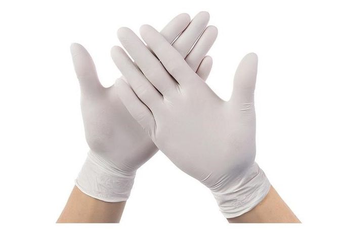 Anti Infective Surgical Rubber Gloves , Disposable Poly Gloves For Laboratory