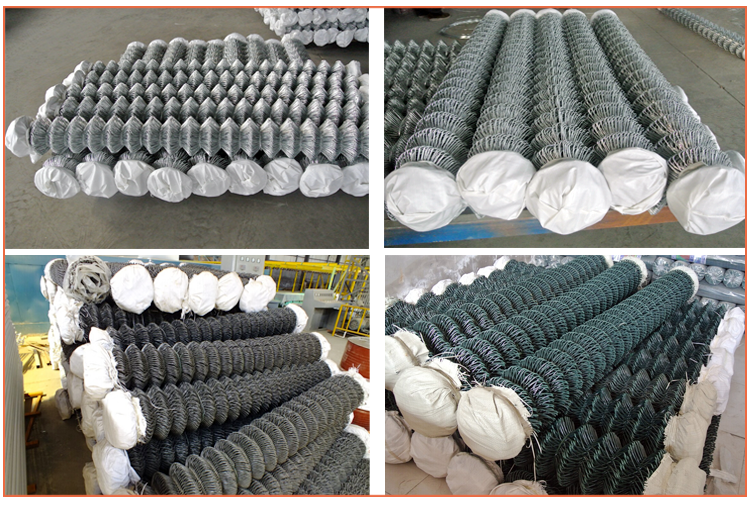 1.5 Inch Diamond Mesh Fence Powder Painted Chain Link Fence Any Ral Color