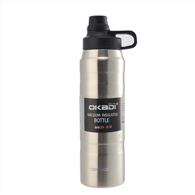 2019 wholesale vacuum insulated water bottle stainless steel flask with straw