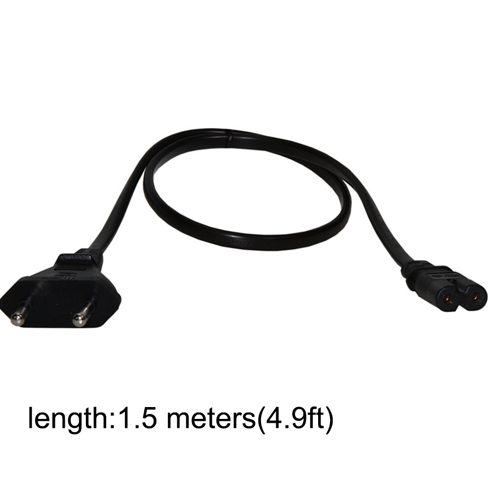 2Pin EU Power Cable 250V 2.5A DC Plug Power Cord IEC Female End