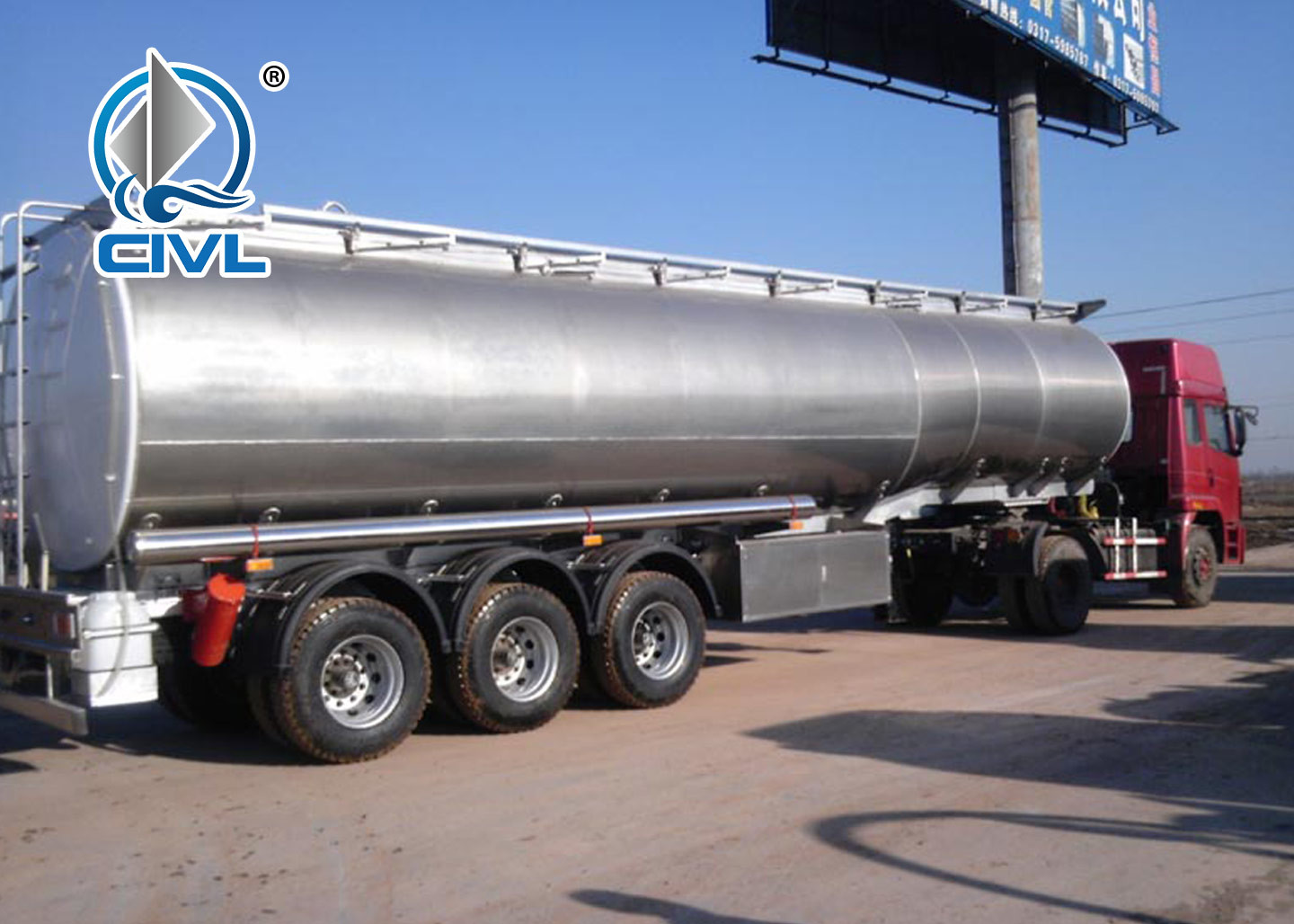 60CBM Oil Tanker Semitrailer Three-axle Fuel Tanker Semi-trailer aluminum semi trailer
