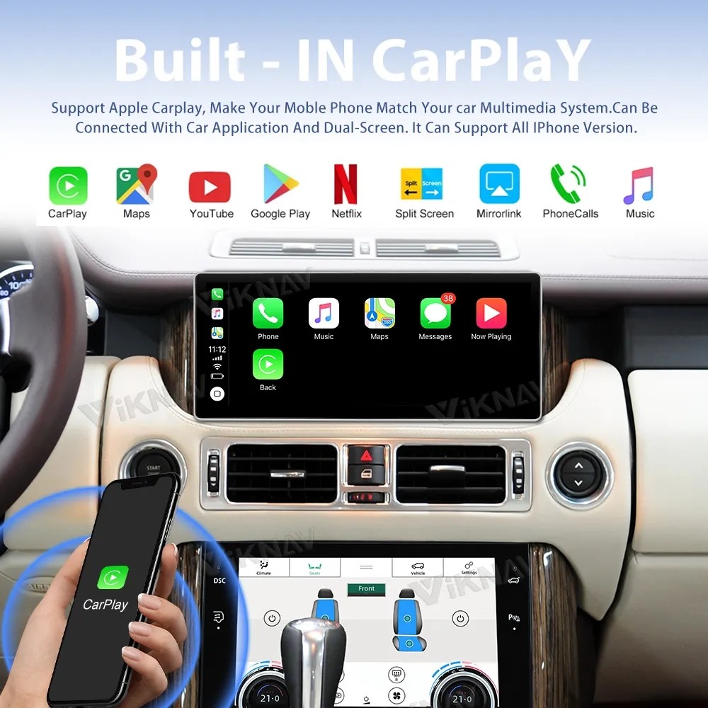 12.3 Inch Android Car radio For 2002-2012 Range Rover V8 L322 GPS Navigation Multimedia Player Wireless Carplay