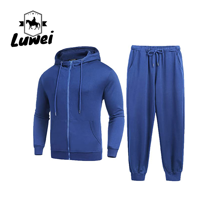 Fashion Jogger Pullover Custom Made Oversized Plain Zip Bluza Moletons Mens Sweatsuits 2 Piece Hoodie Tracksuit Sets