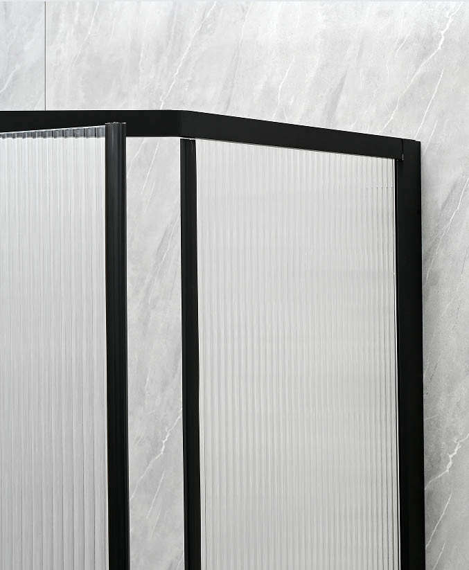 6mm Narrow Reeded Glass With Alum Frame For Modern And Stylish Bathroom
