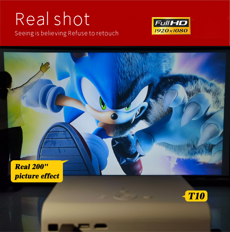 9500 Lumens 200ANSI HD Mini LED Projector 30000H Flagship Projector