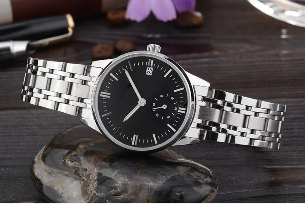 5ATM Waterproof Alloy Case Quartz Men′s Watch Stainless Steel Watch Band Bracelet Fashion Wrist Watch for Men