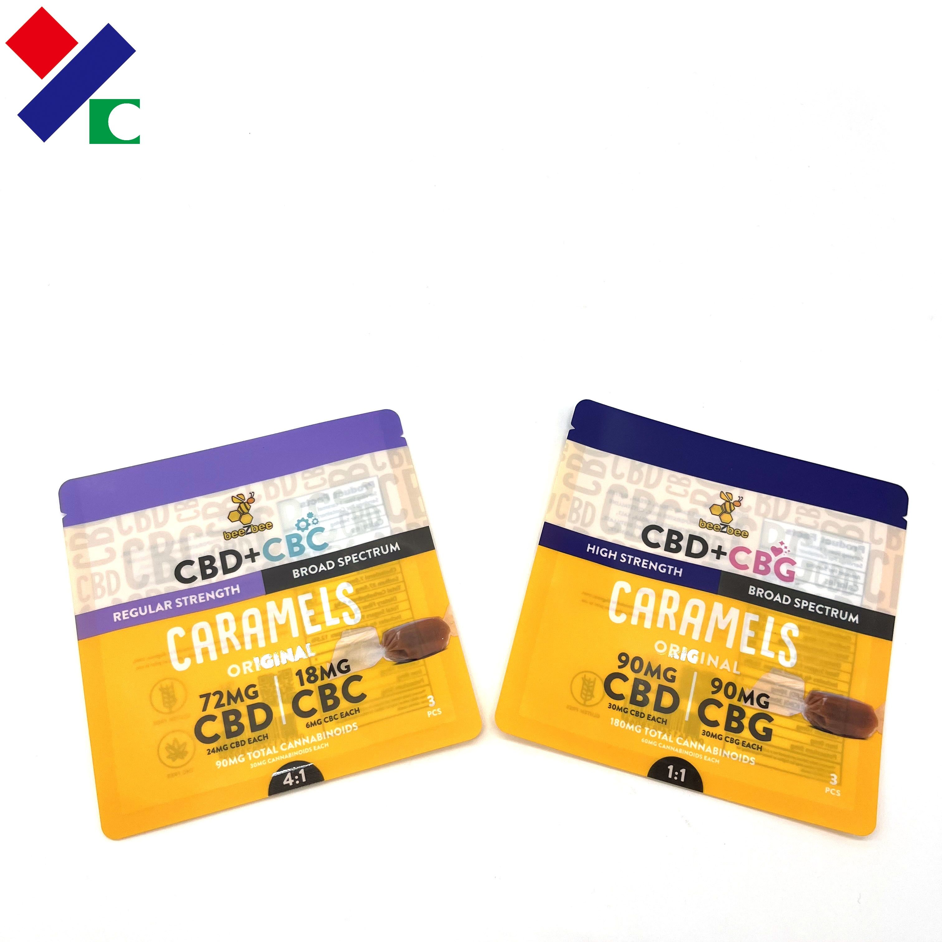 High Barrier 3 Sides Seal Pouch NY LDPE Custom Printed Embossed Food Plastic Bag Tear Notch