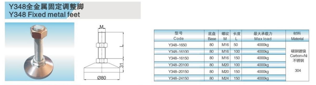 Stainless steel articulated feet adjustable feet level feet conveyor components