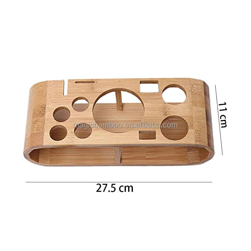 Portable Bamboo Kitchen Utensil Holder Rack Bar Tools Storage