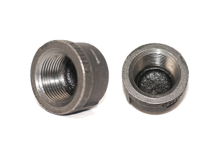Black Natural Gas Pipe Fittings Cap Ball End Pipe Screw Cap Standard Series