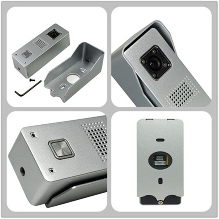 CK80 Metal case 7 inch color TFT LCD screen intercom system night vision with CMOS camera video door phone for villa