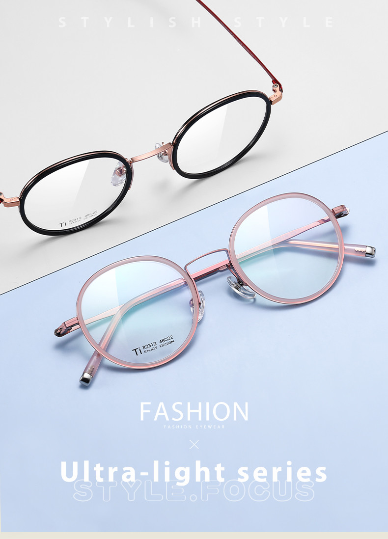 Customizable Acetate Titanium Glasses Flexible Ultra Lightweight