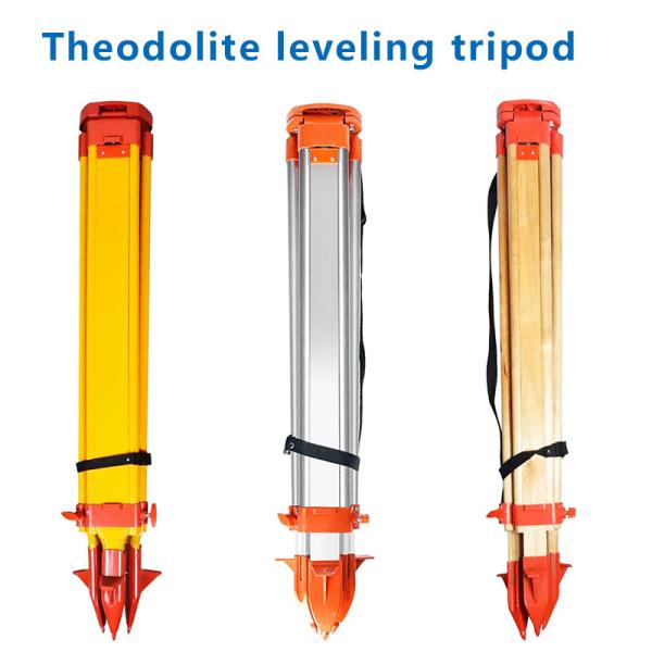 Wooden Tripod Aluminum Alloy Solid Levelling Station Theodolite Surveying