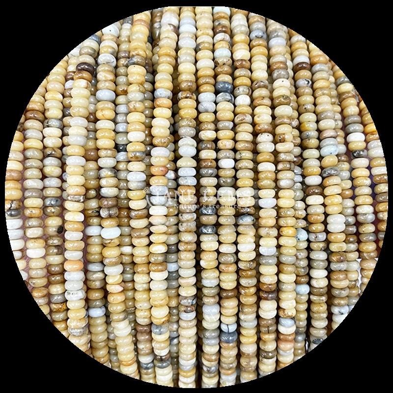 Gems Bead Customized Size Rondelle Abacus Shape Gemstone Crazy Agate Aquamarine Loose Bead Strands for Jewelry Making